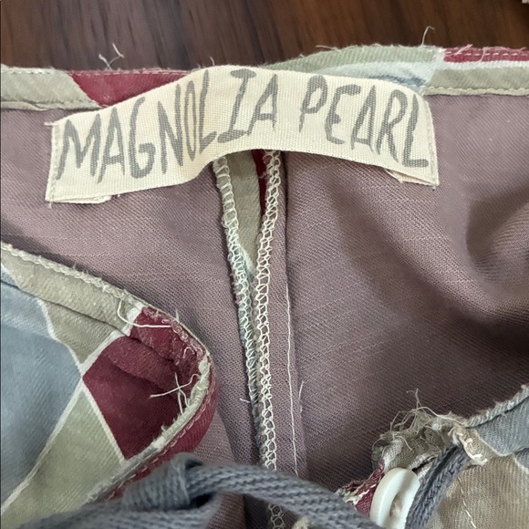 Magnolia Pearl Patchwork Pants with Red and Green - Picture 3 of 7